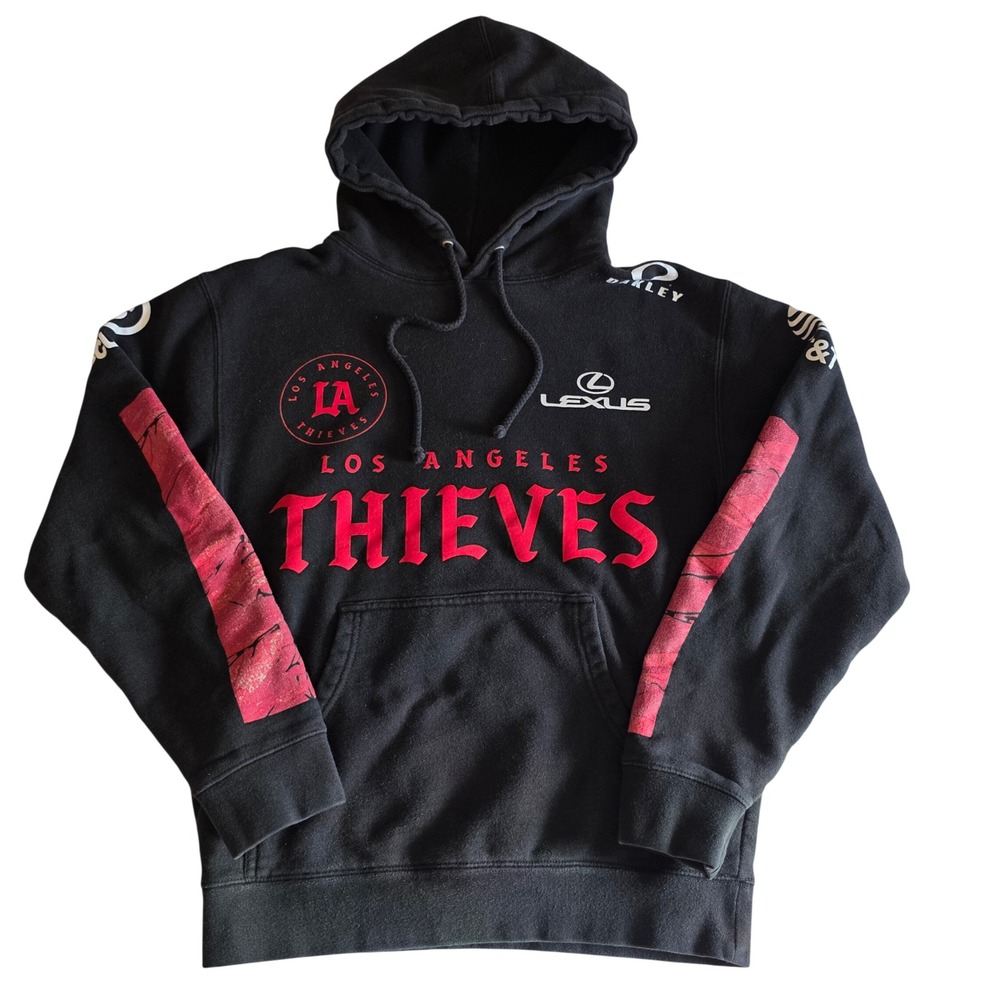 100 Thieves LA Thieves Esports Hoodie Mens Small Black CDL Lexus Oakley CoD